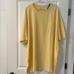 Roundtree & Yorke  Big and Tall Light Yellow Short Sleeve Tee